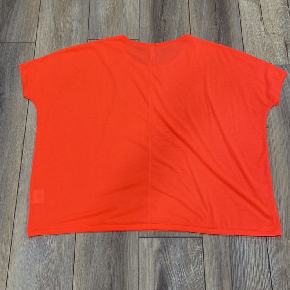 JUST FEMALE Oversized Neon Orange/Pink S/M Tee Shirt - Picture 5 of 11